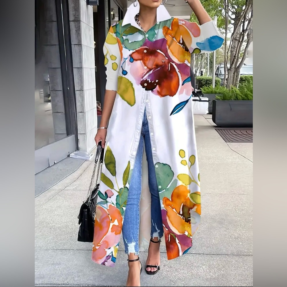 Floral Button-Down Maxi Dress